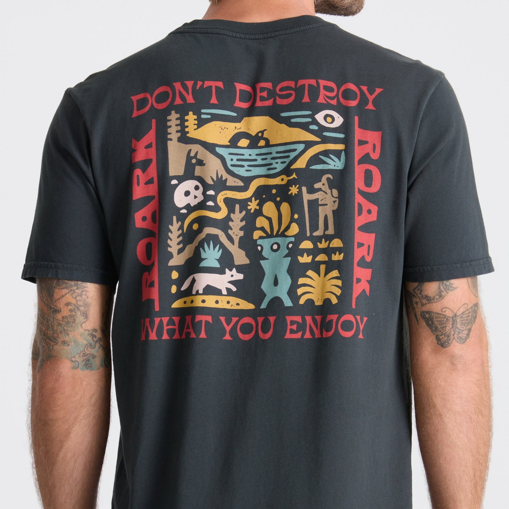 Roark active black shirt designed for adventure and outdoor activities, featuring a durable and comfortable fit ideal for travel.